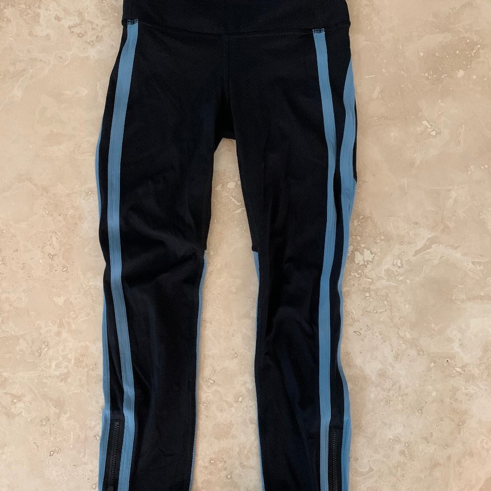 Black and Blue Lululemon Leggings - Size 2
